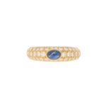 Vintage Cartier Mimi Sapphire and Diamond Ring Size 53