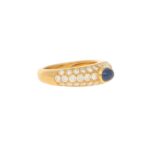 Vintage Cartier Mimi Sapphire and Diamond Ring Size 53