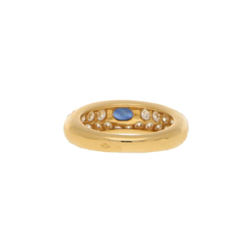 Vintage Cartier Mimi Sapphire and Diamond Ring Size 53