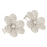 5.80ct Diamond Clover Earrings in White Gold