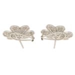 5.80ct Diamond Clover Earrings in White Gold