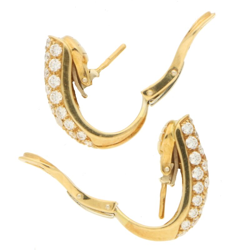 Boucheron Diamond Clip-on Earrings in Yellow Gold