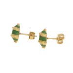 Tiffany & Co. Schlumberger 'Olive' Green Enamel Earrings