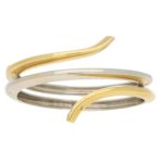 Damiani Eden Diamond Bangle Bracelet in Yellow and White Gold