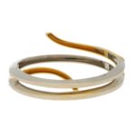 Damiani Eden Diamond Bangle Bracelet in Yellow and White Gold