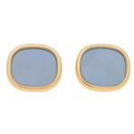 Patek Philippe Enamel and Rock Crystal Cufflinks in Yellow Gold