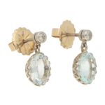 Edwardian Aquamarine and Diamond Drops