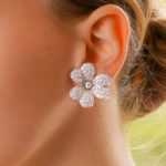 5.80ct Diamond Clover Earrings in White Gold