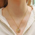 Cartier Heart Pendant in Tricolour Gold