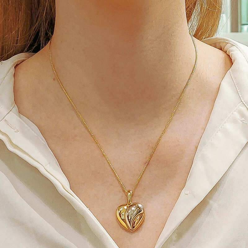 Cartier Heart Pendant in Tricolour Gold