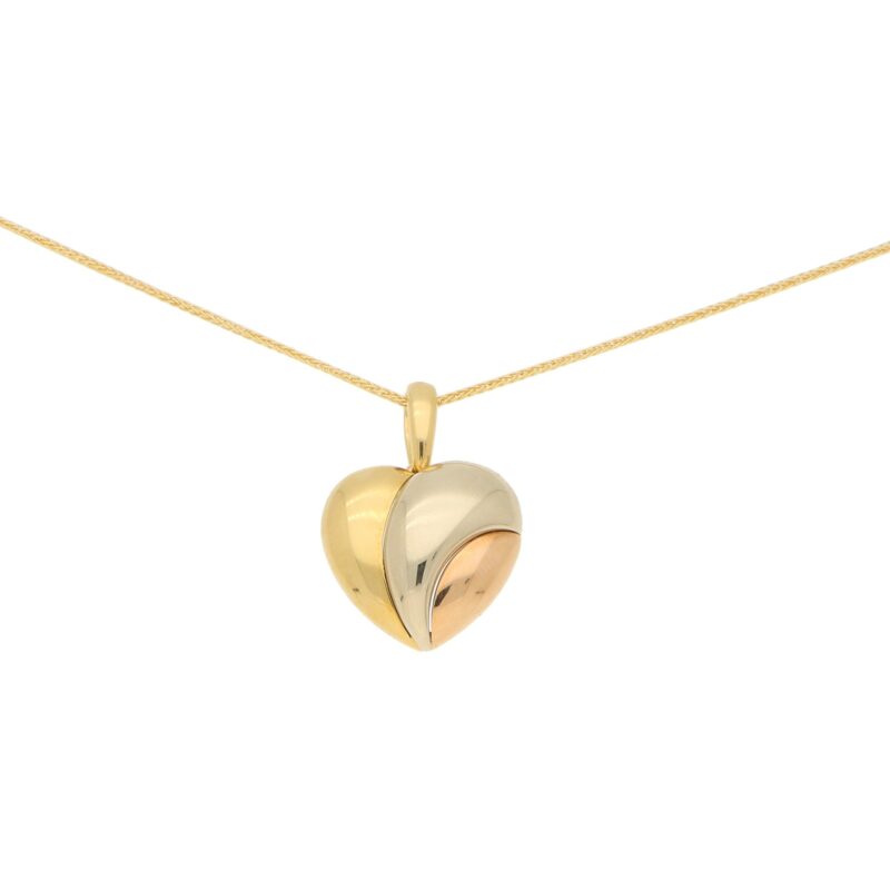 Cartier Heart Pendant in Tricolour Gold
