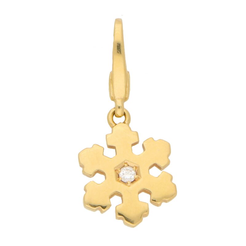 Bulgari Snowflake Diamond Pendant in Yellow Gold