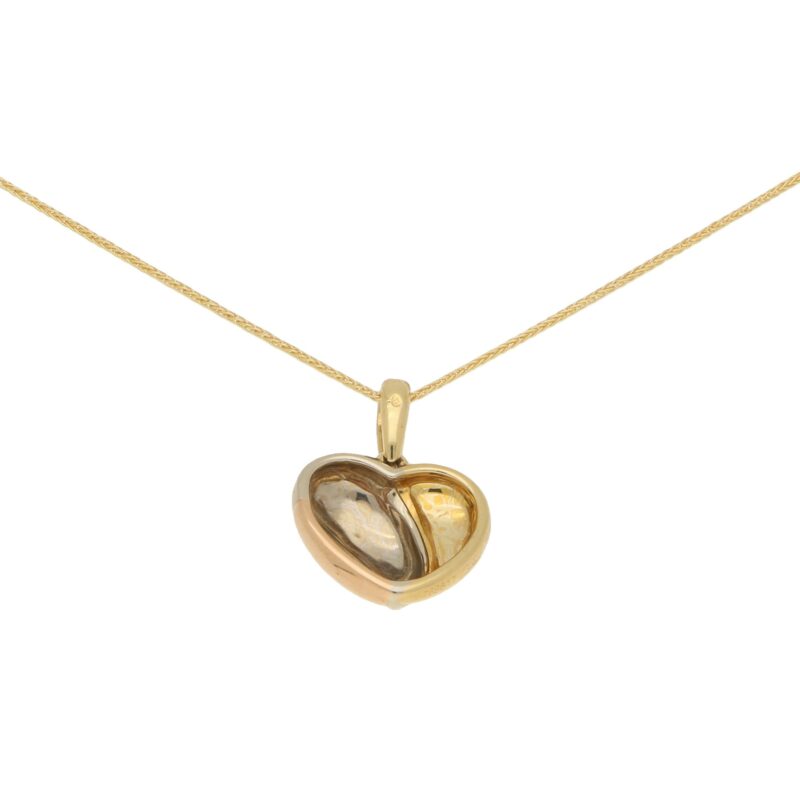 Cartier Heart Pendant in Tricolour Gold
