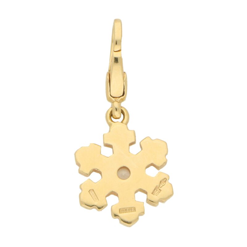 Bulgari Snowflake Diamond Pendant in Yellow Gold