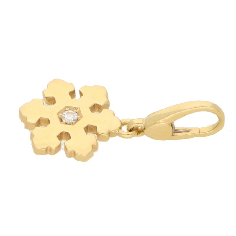 Bulgari Snowflake Diamond Pendant in Yellow Gold