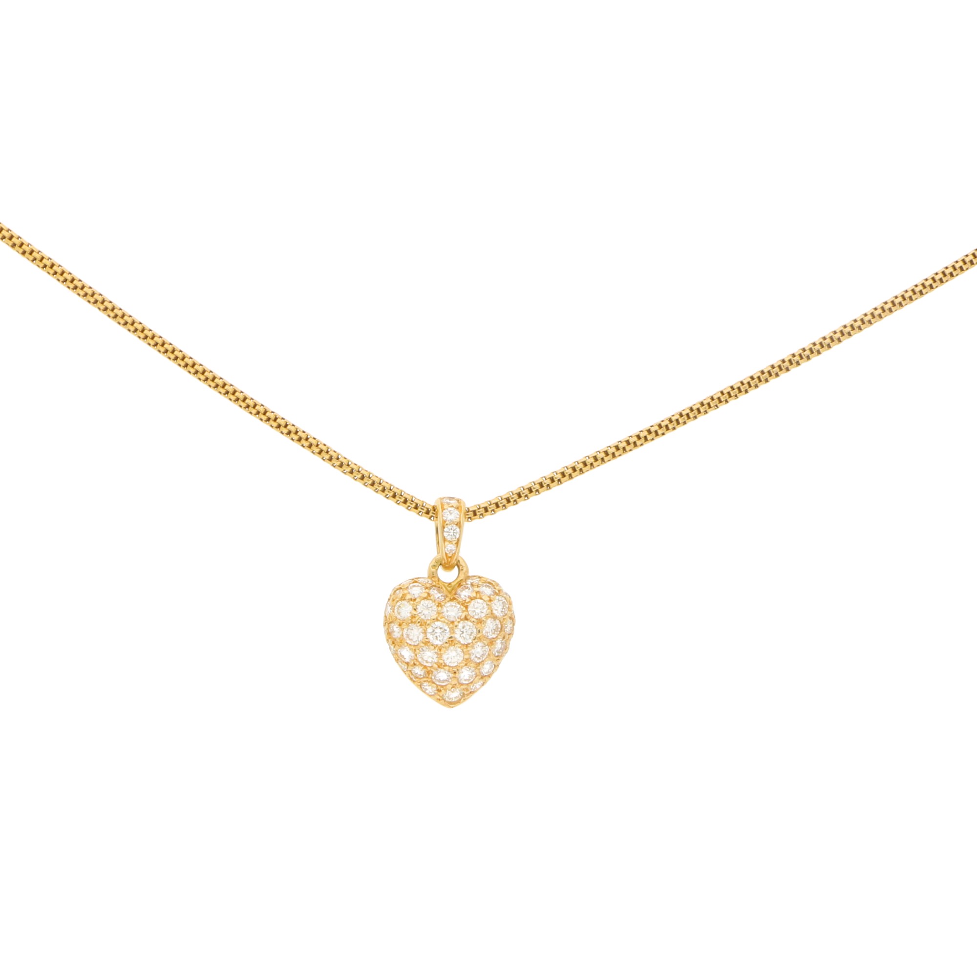 cartier gold heart pendant