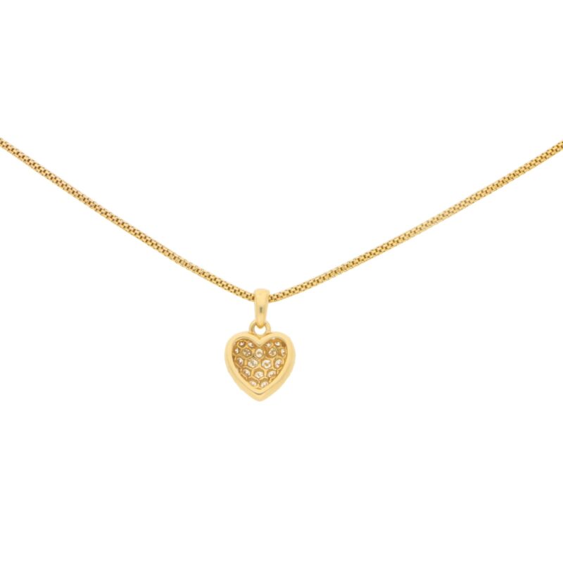 Cartier Diamond Heart Pendant in 18k Yellow Gold