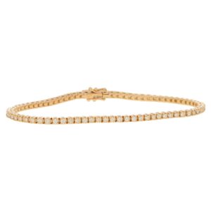 Diamond line bracelet in 18k rose gold.