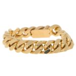 Vintage Flat Curb Link Chain Bracelet in 9kt Yellow Gold