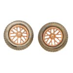 Men's articluated wheel cufflinks in sterling silver