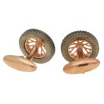 Men's articluated wheel cufflinks in sterling silver