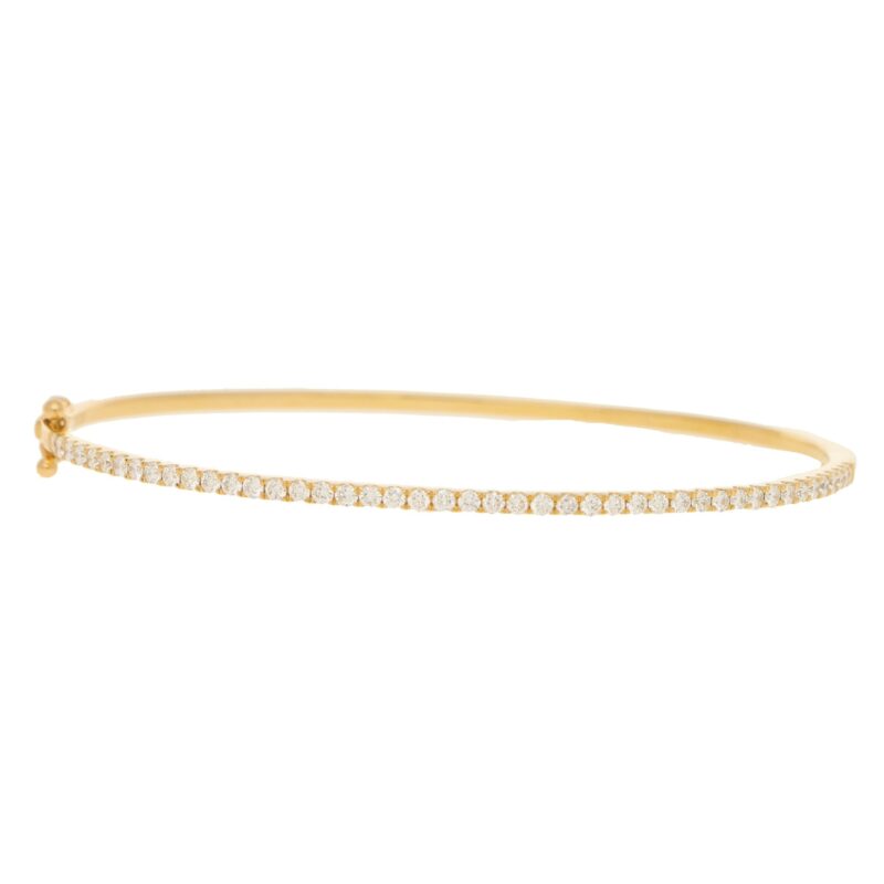 Yellow Gold 0.81ct Diamond Set Bangle