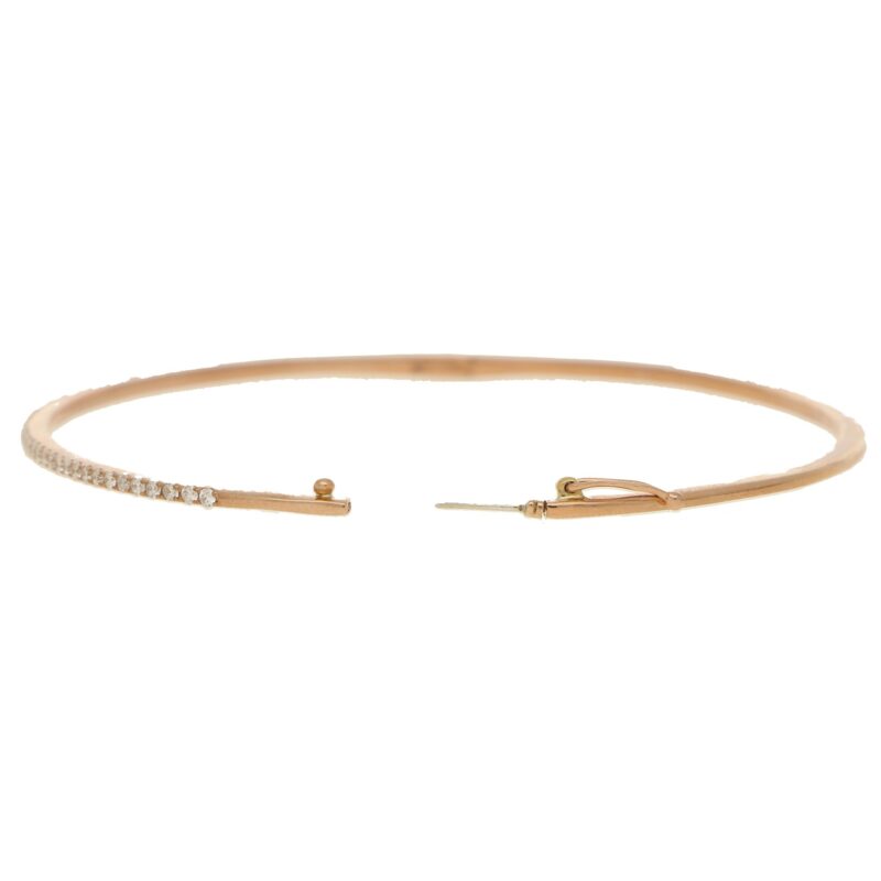 18ct Rose Gold 0.48ct diamond Bangle