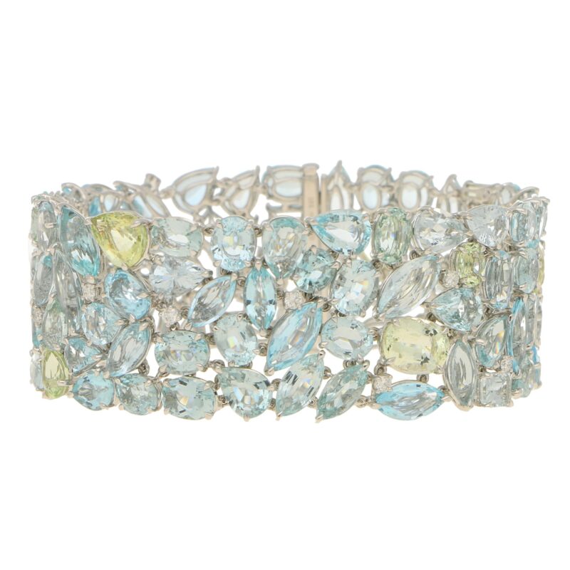 Aquamarine and Diamond Bracelet