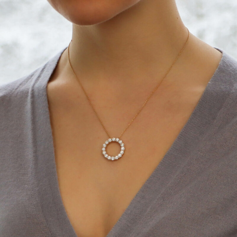 Diamond Circle Necklace