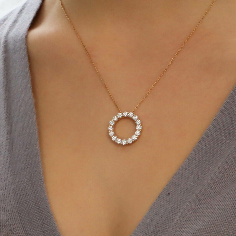 Diamond Circle Necklace