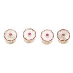 Ruby, Mother of Pearl and Enamel Octagonal Shirt Studs