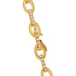 Morabito diamond necklace in 18k yellow gold.