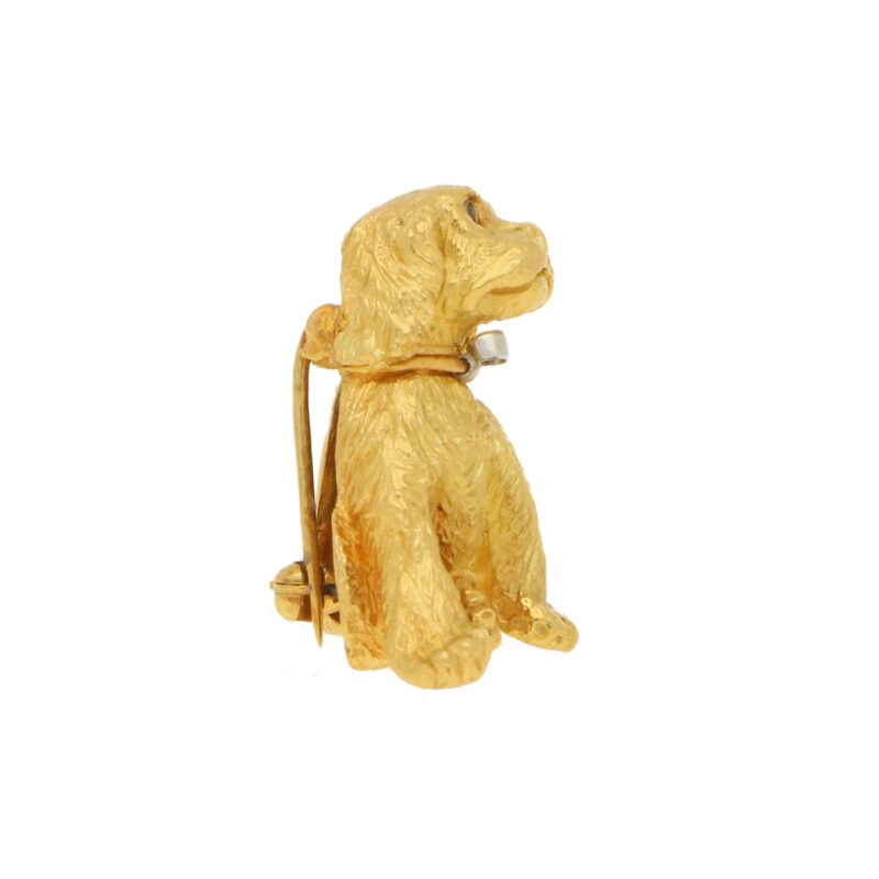 Tiffany & Co. Dog Puppy Brooch in Yellow Gold