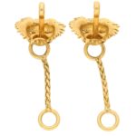 Boucheron 18ct Yellow Gold Lion Door Knocker Cufflinks