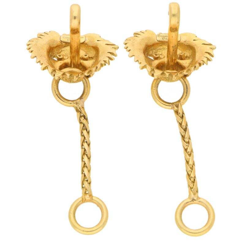 Boucheron 18ct Yellow Gold Lion Door Knocker Cufflinks