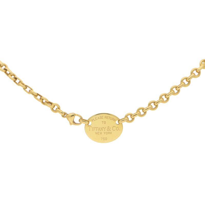 'Please Return to Tiffany' Yellow Gold Necklace