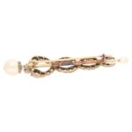 Victorian Pearl and Diamond Symbollic Apothecary Brooch