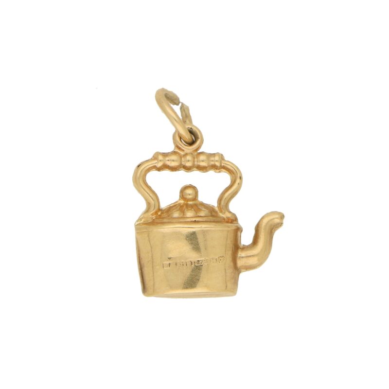 Vintage Tea Pot Charn in Yellow Gold