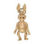 Vintage Bugs Bunny Charm in Yellow Gold