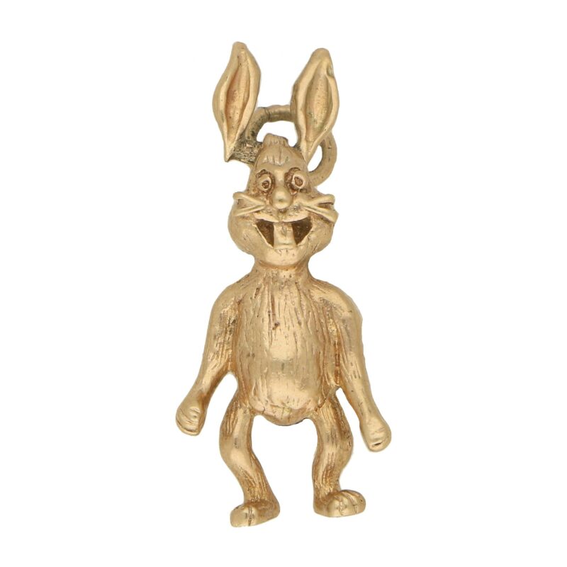 Vintage Bugs Bunny Charm in Yellow Gold