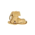 Vintage Shoe House Charm in Yellow Gold