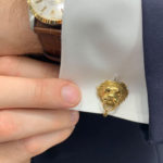 Boucheron 18ct Yellow Gold Lion Door Knocker Cufflinks