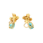 Tiffany & Co. Blue Zircon Crosses in Yellow Gold