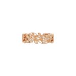 Rose Gold Floral Diamond Ring