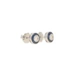 Sapphire & Diamond Cluster Stud Target Earrings