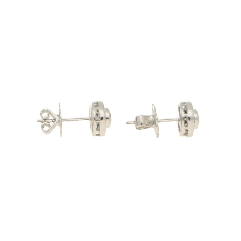 Sapphire & Diamond Cluster Stud Target Earrings