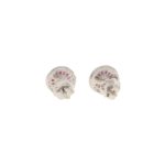 Diamond & Ruby Target Stud Earrings