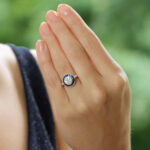 Sapphire & Diamond Target Ring