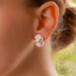 Vintage Diamond Domed Earrings