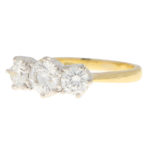 GIA Certified Diamond Three Stone Ring